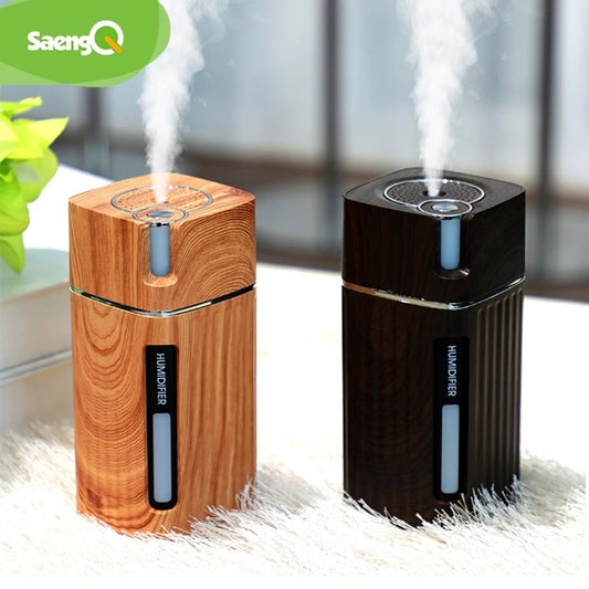 Diffuseur d'huiles aromatiques pour humidificateur électrique SaengQ - Améliorez votre espace avec une brume apaisante et un éclairage LED ambiant
