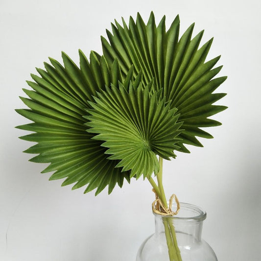 Créez une oasis tropicale chez vous avec notre ensemble de 3 feuilles de palmier de 45 cm - Parfaites pour une décoration d'intérieur exotique