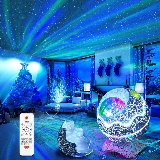 Projecteur d'étoiles Galaxy : Veilleuse décorative pour chambre à coucher avec bruit blanc pour un sommeil paisible