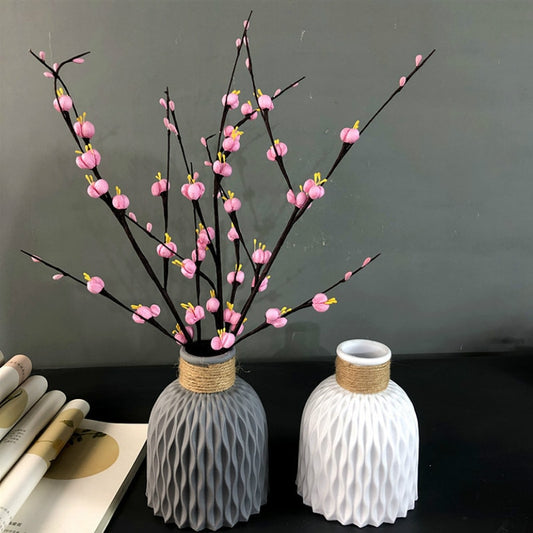 Vase à fleurs moderne en plastique imitation céramique