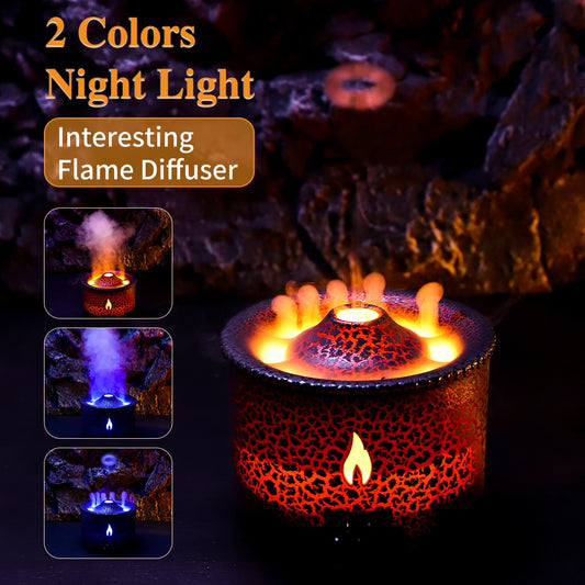 Volcano Fire Flame Air Humidifier Aroma Diffuser, un diffuseur d'arômes qui ajoute une touche de magie à votre intérieur